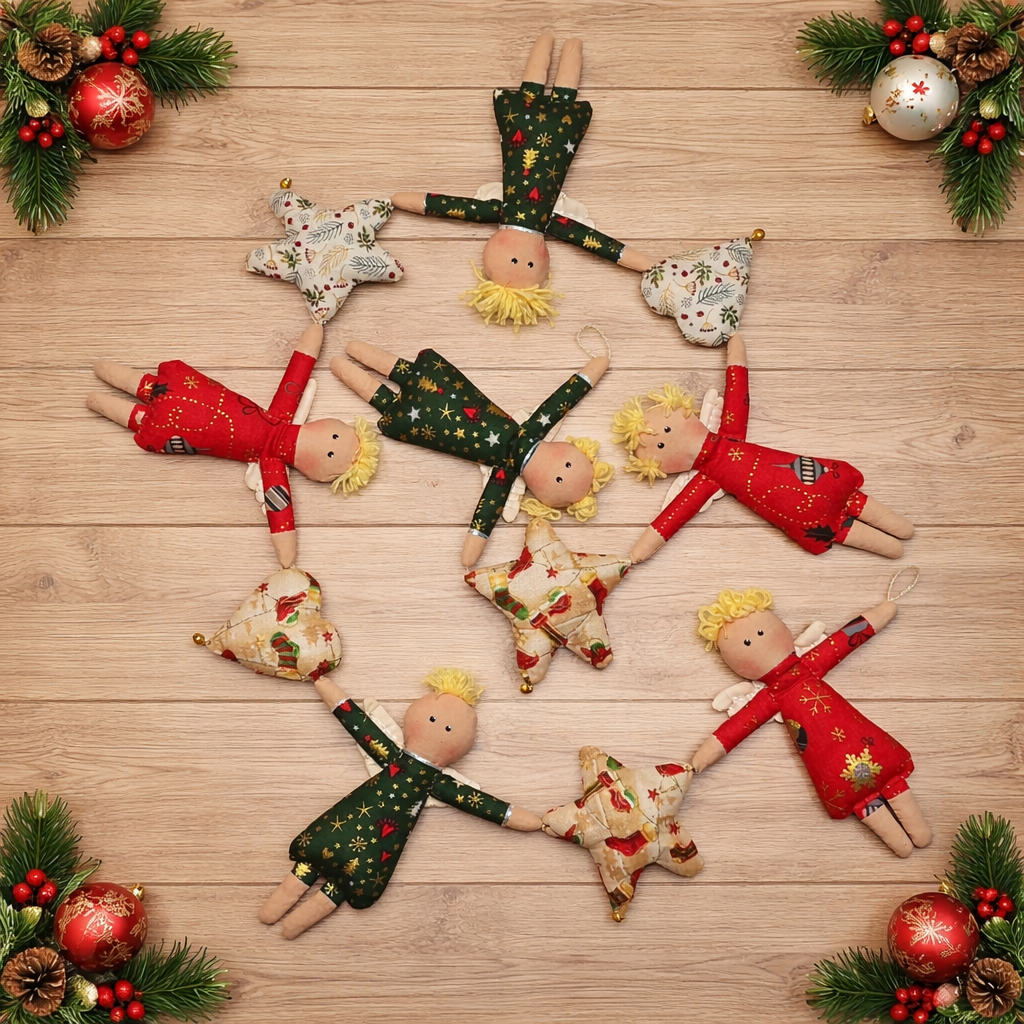 Guirnalda de angelitos decorativa